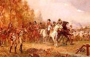Robert Alexander Hillingford Napoleon with His Troops at the Battle of Borodino, 1812 oil painting artist
